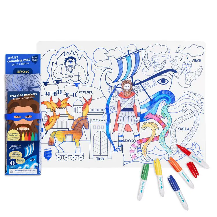 SET DE TABLE SILICONE - BLEU ULYSSE