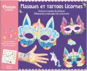 MASQUES ET TATOOS LICORNE (4 ANS) 