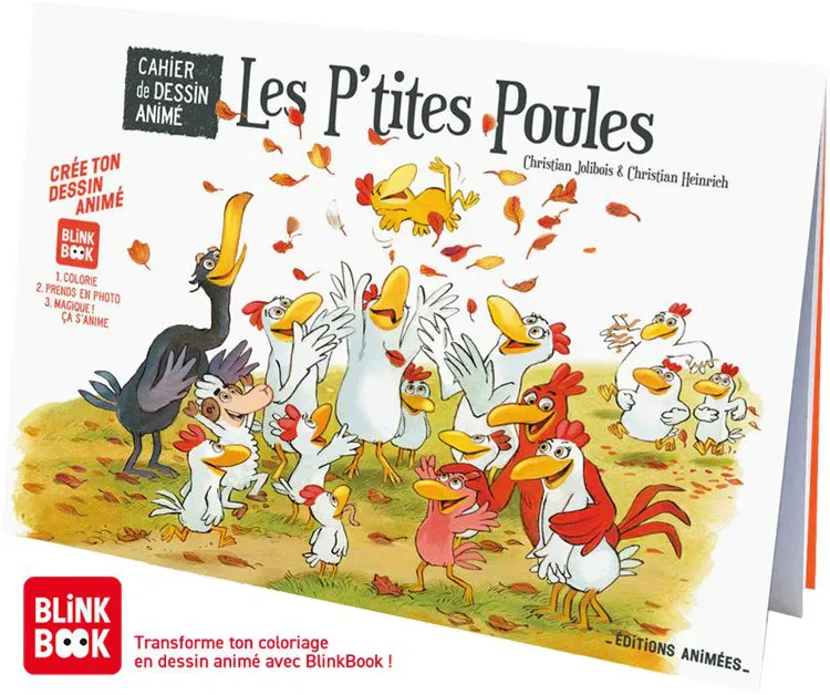 CAHIER DESSIN ANIME - LES P'TITES POULES