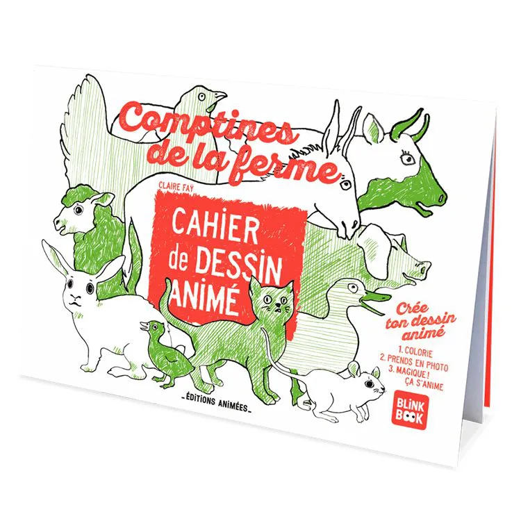 CAHIER DESSIN ANIME - COMPTINES DE LA FERME