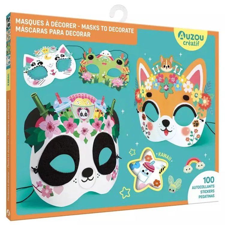 MASQUES KAWAI A DECORER (5 ANS)