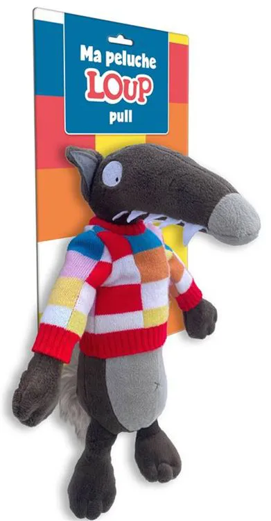 PELUCHE LOUP AVEC PULL
