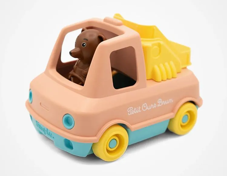 CAMION POMPIER PETIT OURS BRUN