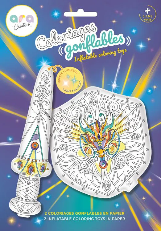 COLORIAGES GONFLABLES - EPEE & BOUCLIER