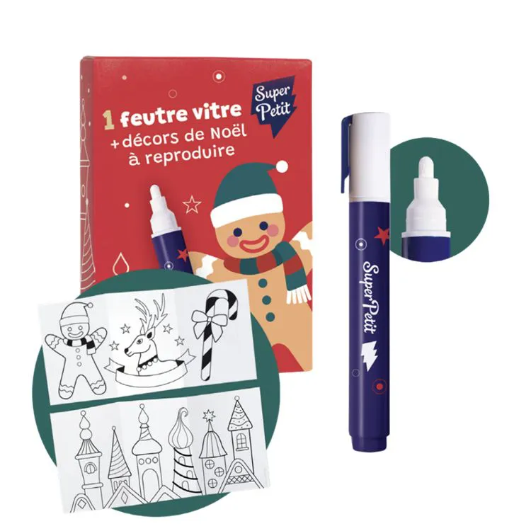 FEUTRE VITRE BLANC NOEL