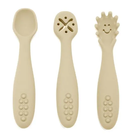 CUILLERES D'APPRENTISSAGE X3 - BEIGE