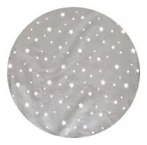 COUVRE PLATS EN TISSUS - GRIS ETOILES (RUPTURE)