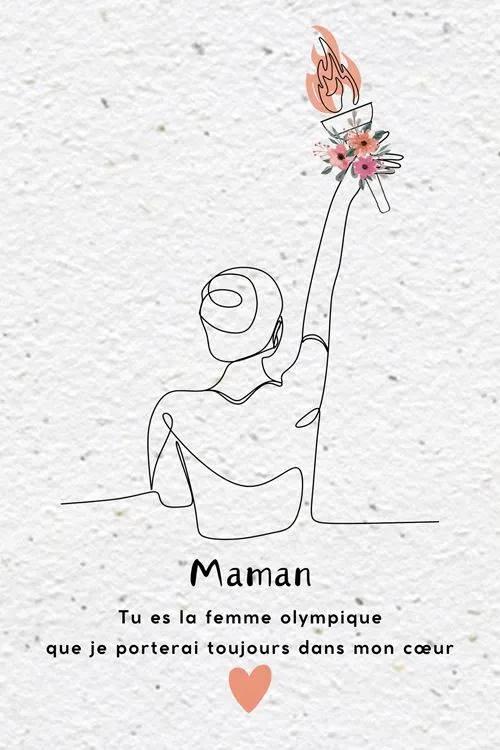 CARTE A PLANTER - FEMME OLYMPIQUE (EXCLU MAG)