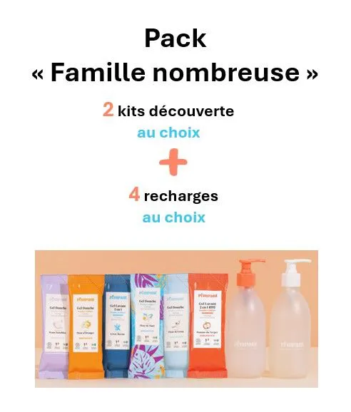 OFFRE FAMILLE NOMBREUSE - GEL DOUCHE DECOUVERTE