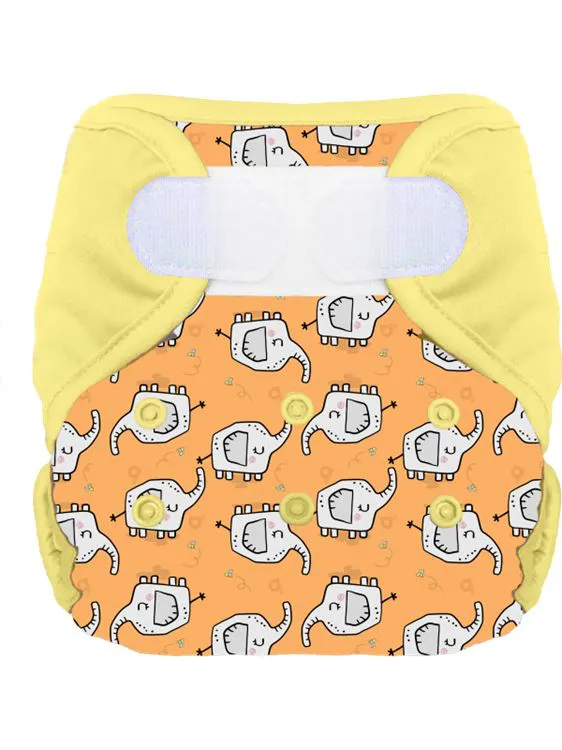 COUCHE LAVABLE AJUSTABLE 0-36 M - ELEPHANTS JAUNES