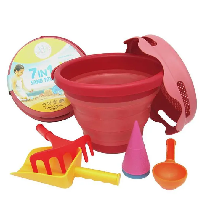 JEU DE SABLE 7 EN 1 - ROUGE