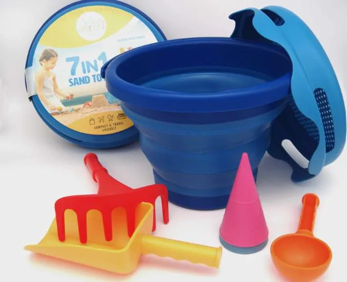 JEU DE SABLE 7 EN 1 - BLEU