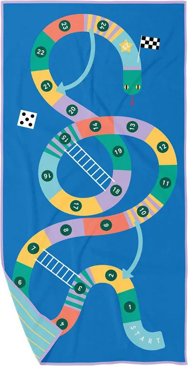 SERVIETTE DE JEUX M - BLEU SERPENT
