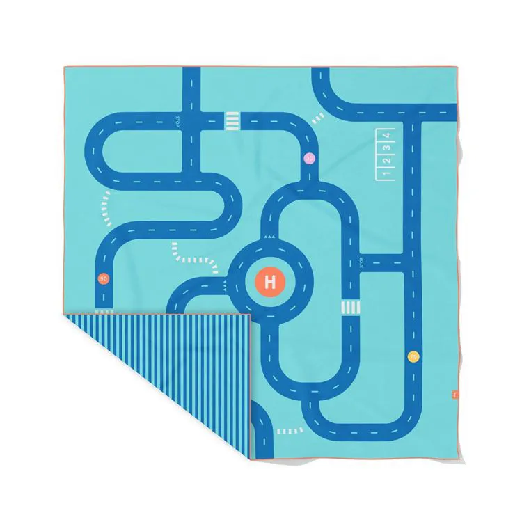 SERVIETTE DE JEUX XL - BLEU CIRCUIT