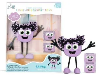 GLO PALS PERSONNAGE + 2 CUBES - MAUVE