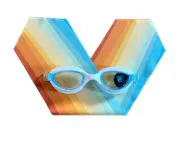 LUNETTES PLONGEE 4/7 ANS &ndash; ORANGE BLEU