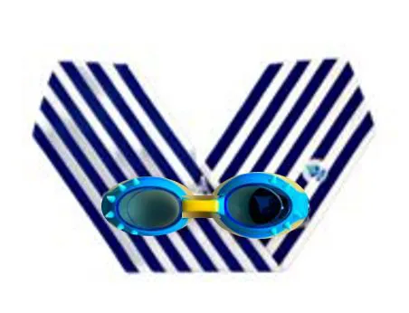 LUNETTES PLONGEE BABY 2/4 ANS &ndash; RAYURE MARINIERE