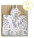 PONCHO BLANC/BLEU 1-5 ANS