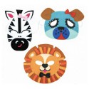 MASQUES ANIMAUX FEUTRINE X12 (6 ANS)