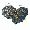 PARAPLUIE MAGIC - DINO NOIR MANCHE JAUNE SOLEIL